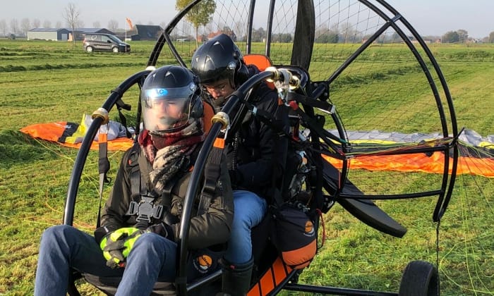 Beleef een unieke experience in de lucht en kom trike vliegen met een paramotor.